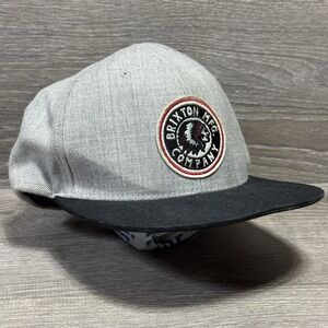 Brixton MFG Hat SnapBack Gray Mens Skate Surf  Acrylic Wool Motorcycle Cap